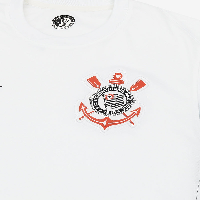 Camisa Corinthians Home 24/25 - Torcedor Masculina - Branco e Preto