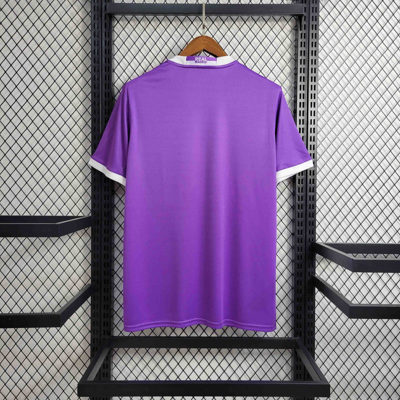 Camisa Real Madrid 17/18 Roxa - Versão Retro