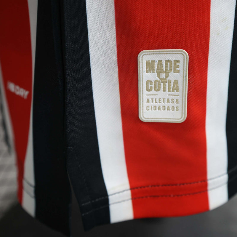 Camisa São Paulo II 24/25 - Jogador Masculina - Vermelho, Branco e Preto