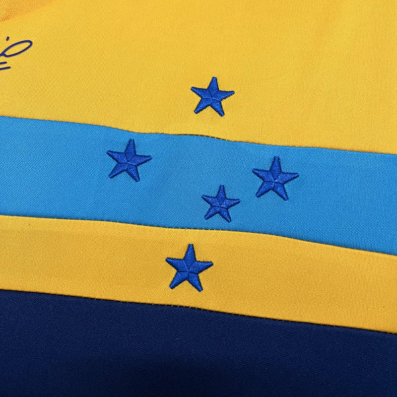 Camisa Cruzeiro Retro Goleiro 14/15 - Torcedor Masculina - Amarelo