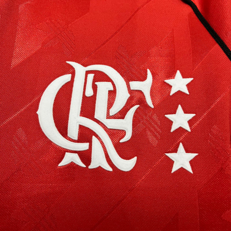 Camisa Flamengo LifeSyle 24/25 - Versão Torcedor Feminina - Vermelho e Branco