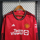 Camisa Manchester United Home Manga Longa 23/24 - Versão Torcedor