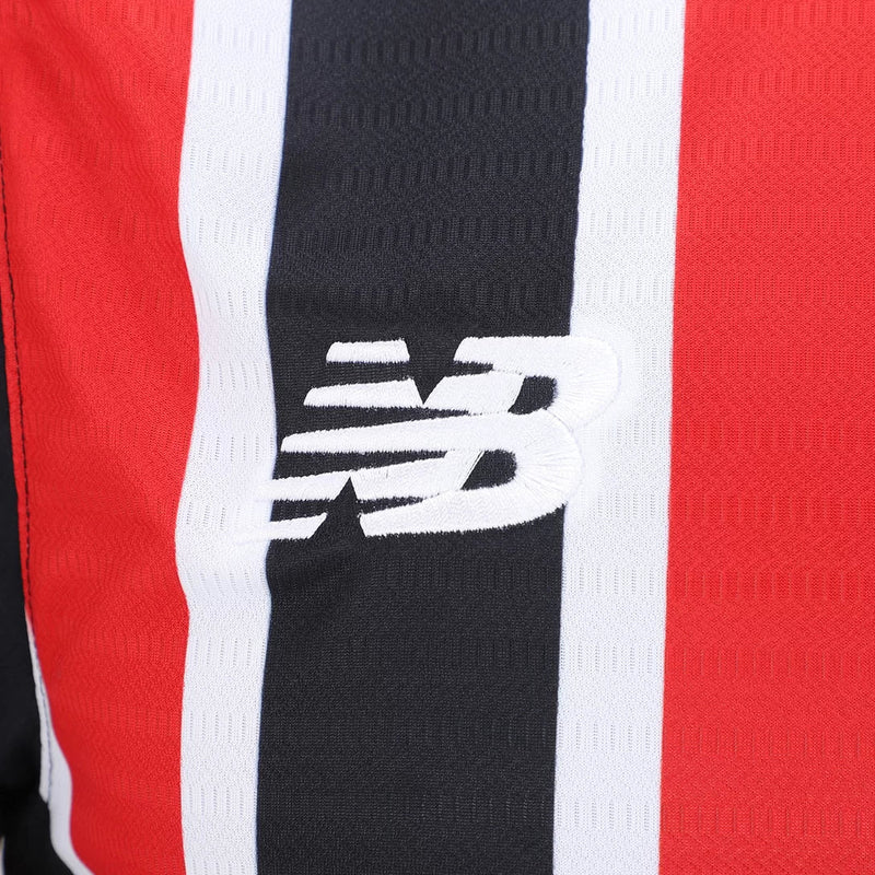 Camisa São Paulo II 24/25 - Torcedor Masculina - Vermelho, Branco e Preto