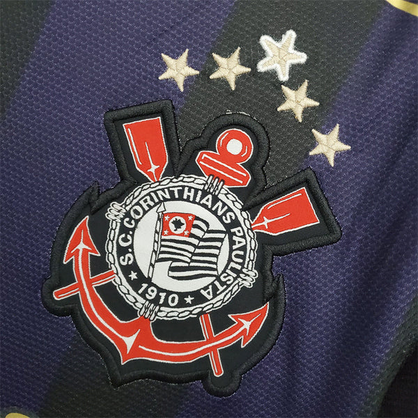 Camisa Corinthians Third 09/10 - Versão Retro - Roxa e Preto